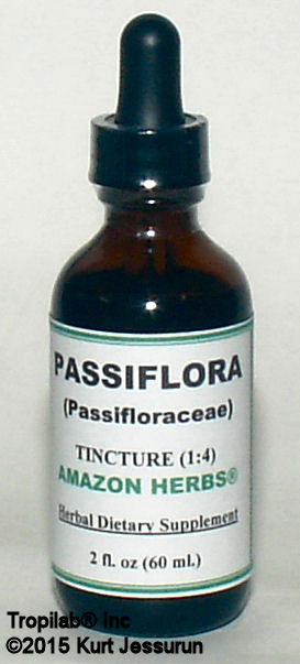 Passiflora edulis-Passionflower-Maracuja tincture, only for US$20.45 per 2 fl oz. Passion flower is used for the treatment of mild
 to moderate anxiety, worry, restlessness, and insomnia. Also used for asthma, attention deficit-hyperactivity disorder (ADHD),
 fibromyalgia, hysteria, nervousness and excitability, pain relief, seizures and symptoms of menopause.